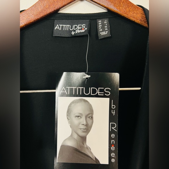 Attitude by Renee Black Open Cardigan – L | New With Tags - Picture 3 of 14
